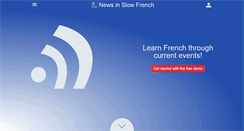 Desktop Screenshot of newsinslowfrench.com