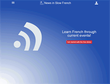 Tablet Screenshot of newsinslowfrench.com